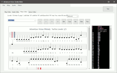 ROM Game Editor for Turtles for the Adventure Vision